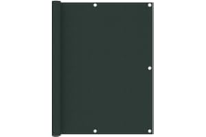 ‎VIDAXL vidaXL Balkon Sichtschutz Bespannung Terrasse Windschutz Sonnenschutz Balkonbespannung Balkonverkleidung Dunkelgrün 120x500cm Oxford-Gewebe