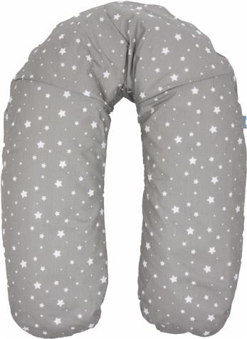 Preisvergleich Produktbild Fillikid 9120073603517 Stillkissen, Sterne, 180 cm, Grau