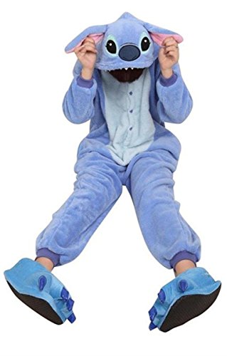Disfraz Kigurumi de animal Win8Fong, cosplay de anime, unisex para adultos, para Halloween y fiestas, puntada azul