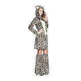 Kostümplanet® Giraffen-Kostüm Damen Kleid mit Mütze und Stulpen Damen-Kostüm Tierkostüm Giraffe Größe 48/50 - 