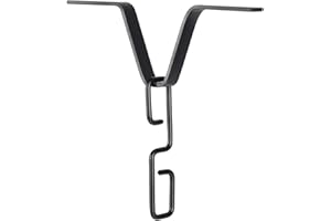 Ronyme Regenketten-Dachrinnen-Adapterclip, V-förmiger Haken, Aufhängersystem, Zubehör, stabil, rostfrei, Regenketten-V-Haken, Schwarz