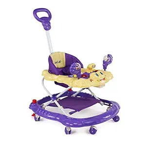 Luvlap Sunshine Baby Walker, Height Adjustable with Light & Music Toys, 6m+ (Purple)