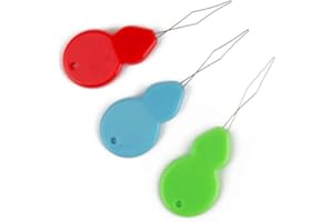 Vektenxi Enfile-aiguille en plastique en forme de gourde multifonction pour machine à coudre 2 pièces Rouge/vert respectueux de l'environnement et pratique Taille unique