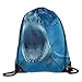 Produktbild Cute Drawstring Backpack Ocean Life Shark Whale Design Print Drawstring Backpack Rucksack Shoulder Bags Gym Bag 17"x12"