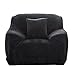 Produktbild NIBESSER Sofabezug Dicke Sofahusse aus Samt Sesselbezug Sofaüberwurf Couchhusse Spannbezug Elastisch Verfügbar in Verschiedenen Größen (1 Sitzer/90-140cm, Schwarz)