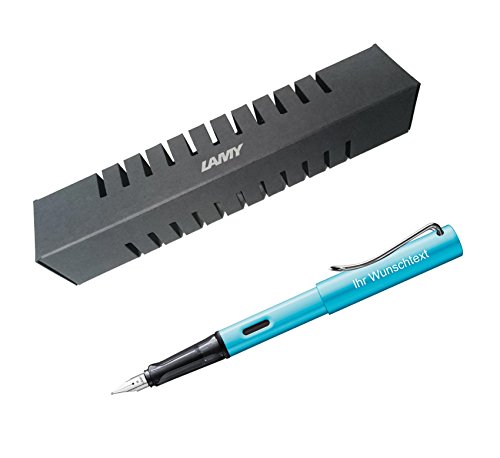Lamy Füllhalter AL-star Modell 084, Feder M, inkl. Laser-Gravur, Sonderfarbe pacific blau