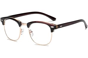 Pinklady Vintage Oval Half Rim Semi Rimless Horn Rimed Classic Men Women Unisex Eyeglass
