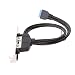 MagiDeal Dual USB3.0 Female Back Panel to Motherboard 20Pin Cable Extension Adapter with PCI Slot Bracket 50cm RS.910.00