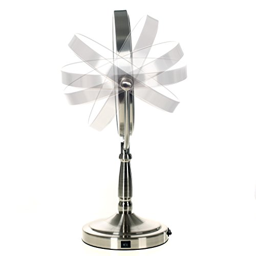HIMRY® Slim LED Stand KosmetikSpiegel 8 Zoll 7x Vergrößerung, Batteriebetrieben oder mit EU-Stecker, beleuchtedte Standspiegel Kosmetikspiegel Tischspiegel, Make-Up, Rasieren, Badezimmer Spiegel, Spiegel 360 ° drehbar, doppelseitigen Standard und 7 Fach Vergrößerung, KXD3139-7x - 7