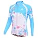 Produktbild SonMo Damen Fahrradshirts Radtrikot Jersey Reitanzug Sportbekleidung Fahrradanzug Fahrrad Trikot Mountain Biking Anzug Fahrradkleidung Langarm Frühling und Herbst Blau Rosa XL