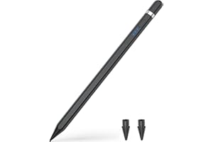 SENKUTA iPad Stift mit Palm-Ablehnung, Neigung und Magnetische Pencil für iPad 2018-2023, iPad 6/7/8/9/10, iPad Air 3/4/5, iPad Mini 5/6, iPad Pro 11"&12,9", Schwarz