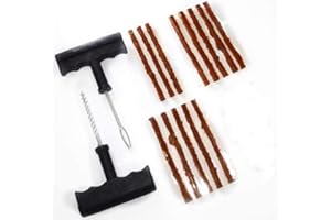 AURSTORE BASA AURSTORE kit de Reparation avec mèches pour Pneu,pour crevaison de pneus de Voiture/camionnette.etc - Kit de réparation + Recharge Automobile (Kit +23 Meche)