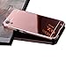Produktbild Vandot SPIEGEL Strass Kristall Schutzhülle für HTC Desire 626 626G Hülle Ultra Dünn Luxus Mirror Metall Zurück Case Cover mit PC Hard Bumper Schutz[Kratzfeste Stoßdämpfende] Transparent Aluminium Handy Tasche Schale - Rosa Gold
