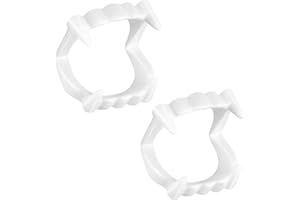 MUPKVY Vampirzähne, Vampirzähne für Kinder Stabil und Kinderfreundlich, 2 Stück Vampir Zähne Vampir Zubehör Dracula Halloween zum Aufsetzen