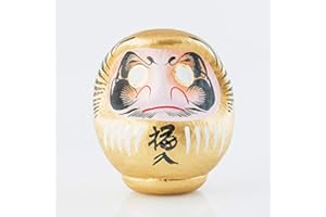 YOSHIDA DARUMA Daruma, Amulette Japonaise en Papier mâché, 12 cm Taille 2 (Or)