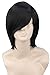 Topcosplay Unisex Universal Short Straight Cosplay Costumes Halloween Party Hair Full Wigs (Black)