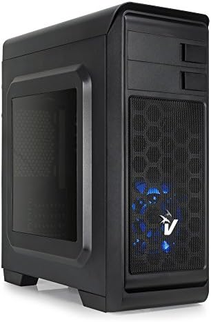 Vultech gs-0285bl Gaming darkline Case ATX with Power Supply 600 W, USB 3.0, Fan Blue, Black