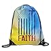 Produktbild Sporttaschen Turnbeutel American Faith Gym Drawstring Backpack Unisex Portable Sack Bag Fashion