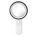 Price comparison product image Idealeben 20 x Handheld Magnifying Glass 12 LED Light Reading Magnifier - 4.25 Inch Illuminated Distortion-Free
