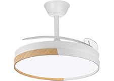 Ventilador LED Wonderlamp Arpino - Aspas Plegables CCT Regulable 45W Silencioso Blanco+Madera - Oferta Amazon España 2025 | 66,39€