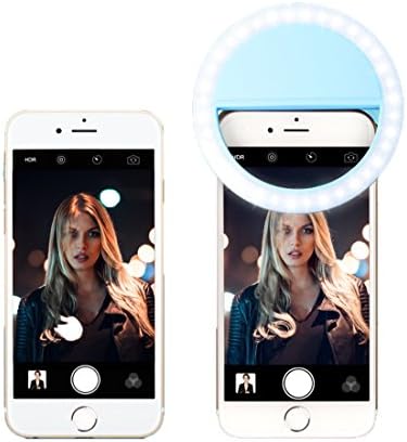 Red Simi Selfie Ring Light ,3 Brightness, 36 LED Supplementary Ring Light for Any Cell Phone / Tablet and Photography (Blue)