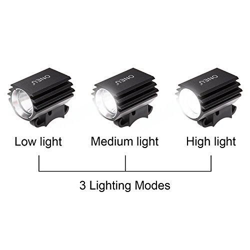 ONEU Fahrradlicht Sets, Cree XM-L2 LED1800 Lm Frontlichter Scheinwerfer & LED Fahrrad Rücklicht, Ultra Hellen Wiederaufladbar Wasserdicht Sport Fahrradbeleuchtung set - 4