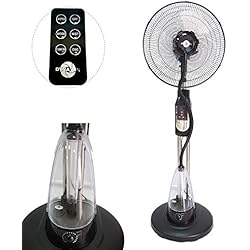 DynaSun Elegance MH-MF40A Nébuliseur Ventilateur de Sol à Eau oscillante LCD LED avec Lame 70W Power D40 avec télécommande