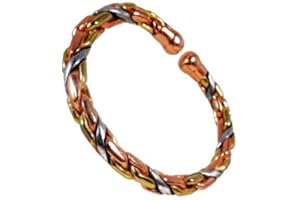 THE ONLINE BAZAAR Magnetic Copper, Brass and Aluminium Heavy Rope Bracelet MCB036