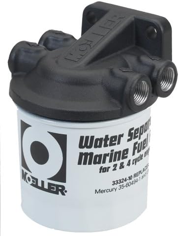 Moeller Water Separating Fuel Filter System (3/8" NPT, Cast Aluminum, Universal/Mercury/Yamaha)