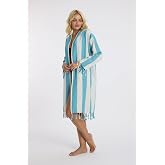 Mulberry Striped Peştemal Bornoz Banyo ve Plaj Elbisesi Kadın Kız &Ccedil;ocuk Maxi Boy%100 Pamuk