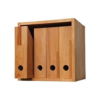 Praktischer Zeitschriftensammler, Stehordner aus Massivholz Buche geölt