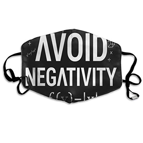 Preisvergleich Produktbild SDGSS Mund Maske,Avoid Negativity Funny Math Unisex Fashion Warm Anti-Dust Washable Reusable Mund Maske