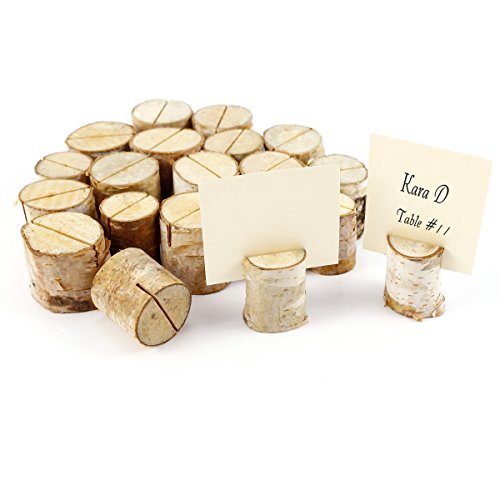 20er Holz Holzsteg Platzkartenhalter Kartenhalter Platzkarte Tischkartenhalter Namesschild Hochzeit Wohnung Deko - 2