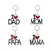 Produktbild Toyvian Schlüsselanhänger, Mode Metall Schlüsselanhänger für Muttertagsgeschenk Geburtstag Present-4pcs