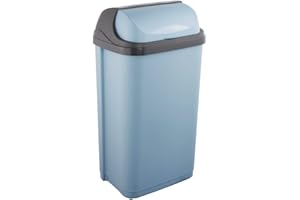 Keeeper Waste Bin with Roll Lid, 50 L, 39 X 29.5 X 67.5 Cm, Rasmus, Blue (Nordic Blue)