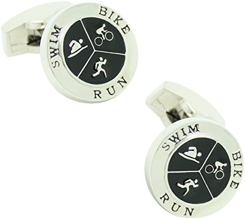 masgemelos – Cufflinks Triatlon Round Cufflinks