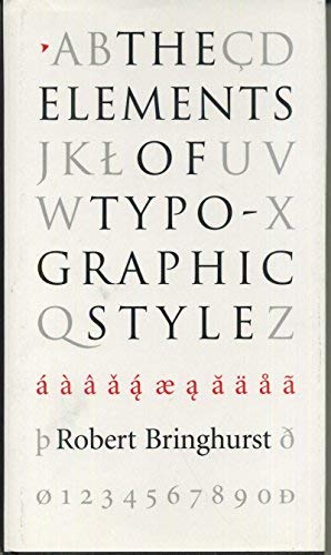 The Elements of Typographic Style livre