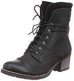 Schnürsenkel Rieker Damen 92501 Kurzschaft Stiefel, Schwarz (Schwarz/Schwarz/00), 39