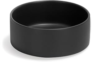 SPUNKYJUNKY Keramik Hundenapf Fressnapf Futternapf Katzennapf Napf für Katzen und Hunde (400ml, Schwarz)