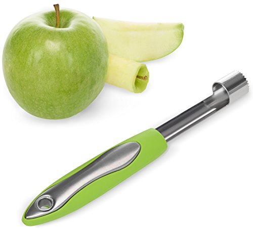 Apfelschneider aus rostfreiem Edelstahl mit Entkerner von KHP Professional, Obstschneider, Birnenschneider, Apfelausstecher, Birnenteiler, Aptelteiler, Apfelentkerner, Äpfel und Birnen entkernen oder schneiden - 5