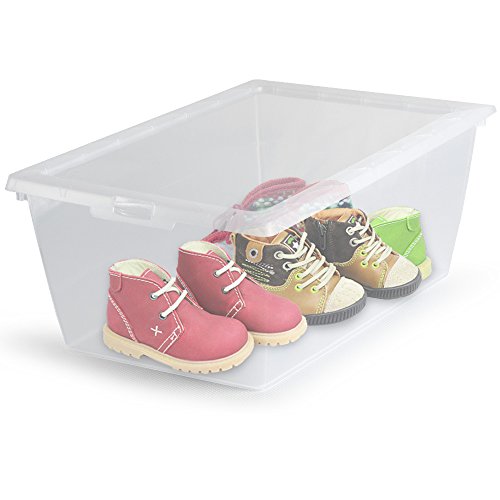 12x Aufbewahrungsbox Sammelbox Lagerbox Gerätebox Universalbox Stapelbox Schuhbox Set mit Deckel - 2