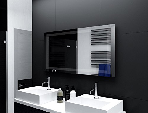 Badspiegel Designo MA4113 mit A++ LED Beleuchtung – (B) 70 cm x (H) 50 cm – Made in Germany – TIEFPREISGARANTIE Design 2017 Badezimmerspiegel Wandspiegel AKTIONSPREIS Lichtspiegel rundherum beleuchtet Bad Licht Spiegel - 5
