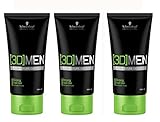 Schwarzkopf 3D Men Strong Hold Gel 3 x 150 ml Hold-Texture-Definition