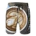 Produktbild jiger Mens Swim Trunks Summer Cool Quick Dry Board Shorts Bathing Suit,Latte Art In Mug,Beach Shorts Swim Trunks