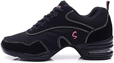 Winter Garden® Women's Cross Trainers Soft bottom fitness shoes Women's Sneakers Air cushion body building shoes (UK 5=CN 38=24cm, black)