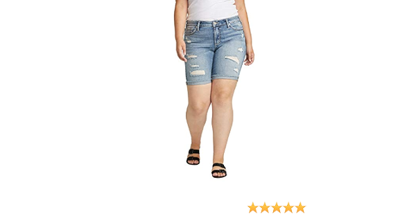 plus size silver shorts