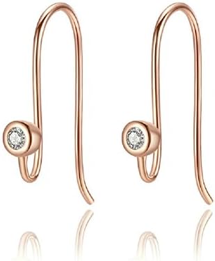 925 Sterling Silver Earrings Studs Heart Ear Studs For Women Girl Birthday Anniversary Wedding Gifts Jewellery Cute ¡ (Rose Gold)