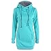 Produktbild Frauen Langarm Kapuzenpullis Damen Hoodies Langarm Kapuzenpulli Sweatshirt Pullover Tops Bluse MYMYG Drucktasche Kapuzen Sweatshirt(A4-Himmelblau,EU:42/CN-2XL)