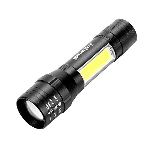 Lookthenbuy Skywolfeye Zoomable T6 + COB LED Torcia USB Ricaricabile 4 modalità Torcia