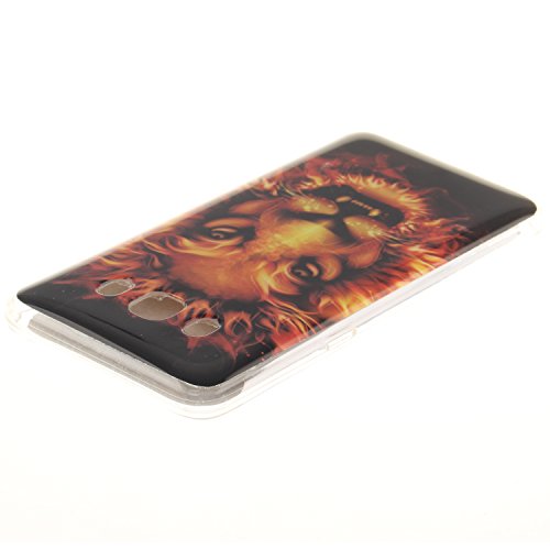 Cozy Hut Schutzhülle / Cover / Case Bunte Muster Weich TPU Handy Hülle für Samsung Galaxy J5 (2016) J510,Ultra Slim Dünn Silikon TPU Transparent für Samsung Galaxy J5 (2016) J510 Hülle , Premium Handy Tasche Schutz Hülle Case Cover Etui Strass Schutz schutzhülle Bumper Schale Silicone für Samsung Galaxy J5 (2016) J510 – Verärgerter Löwe - 3